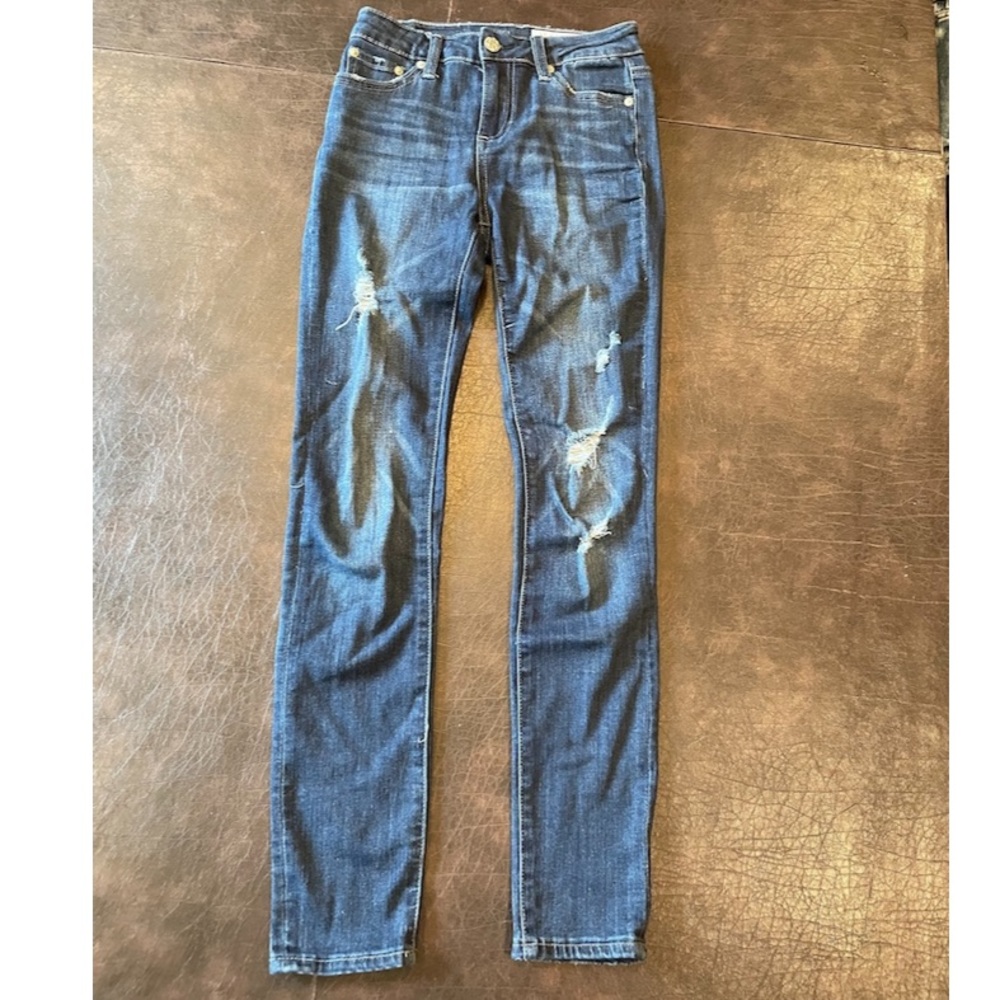 girls AG distressed denim skinny jeans